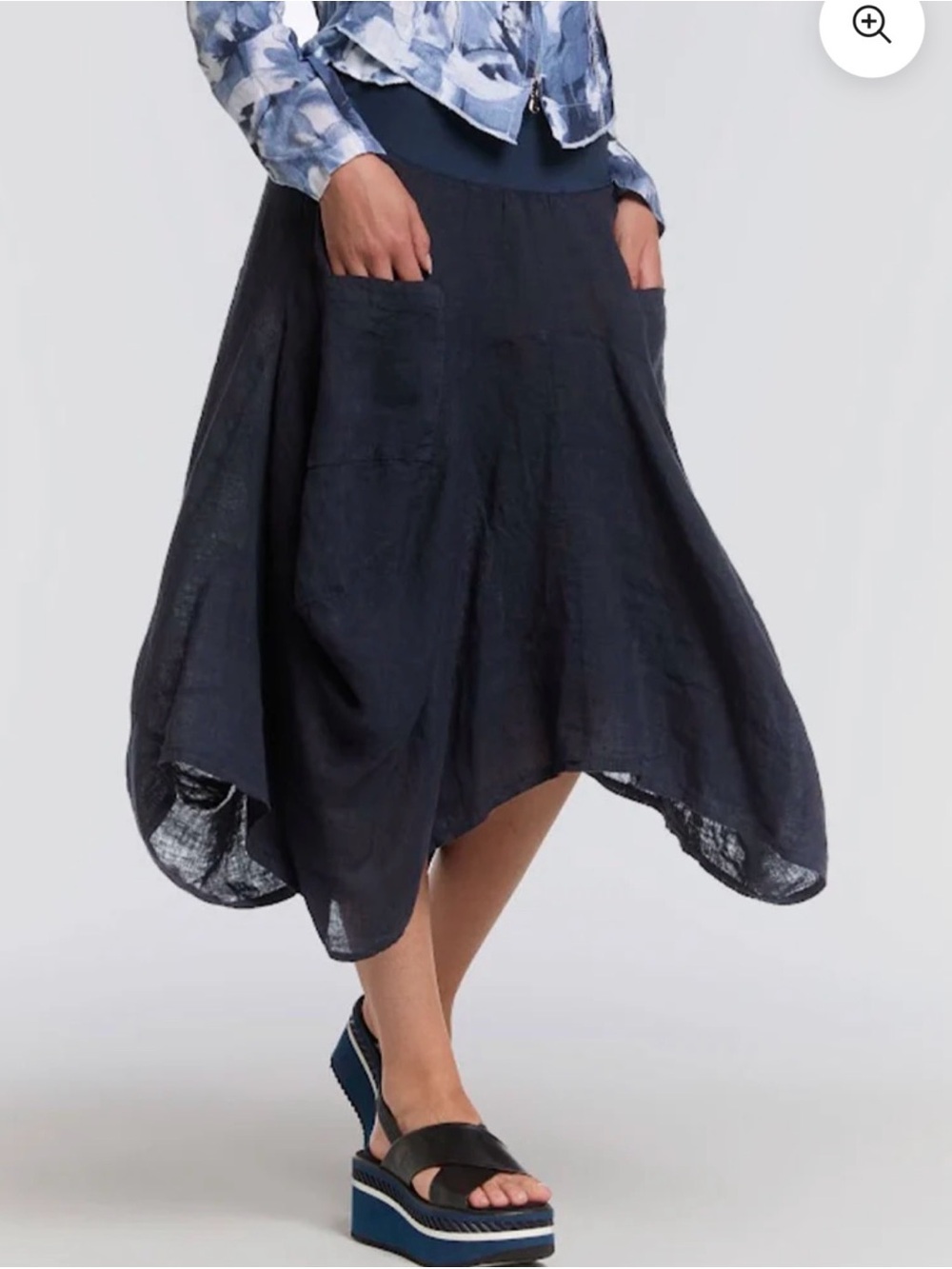 Inizio Magic Skirt Linen in Navy
